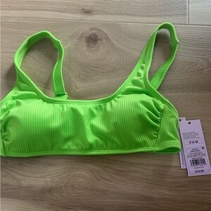 target wild fable neon green bikini top size small